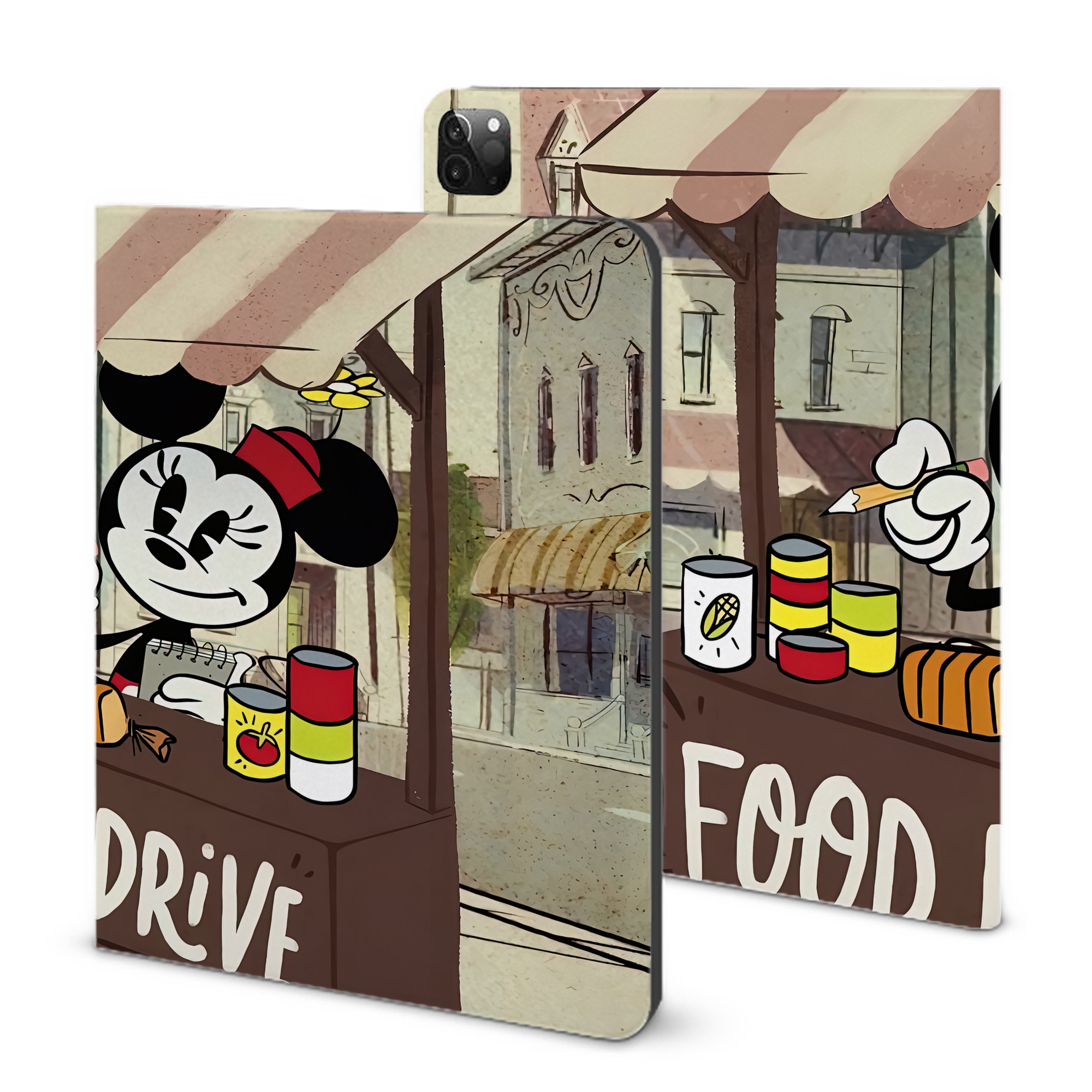 （画像用） ミッキーマウス Mickey Mouse IPadケース ペンホルダー付き ブックスタイルデザイン